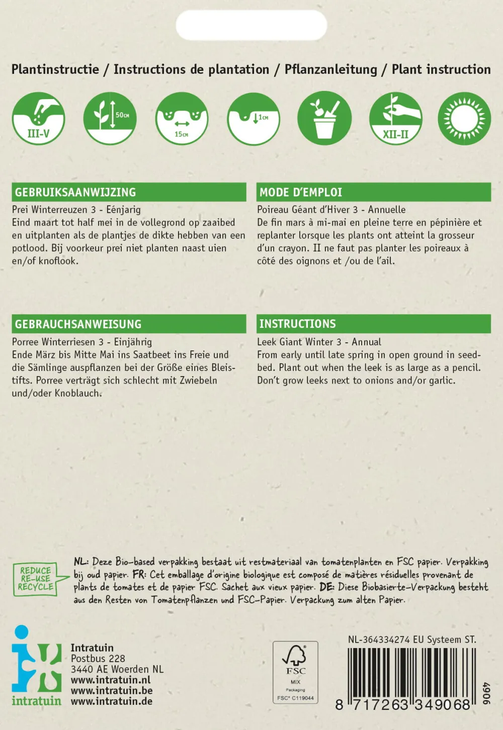 Sale Porree (Allium porrum 'Winterriesen') Samen Gemüsesamen|Saatgut