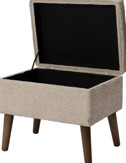 New Pouf Ned crème 48 x 36 x 40 cm Poufs