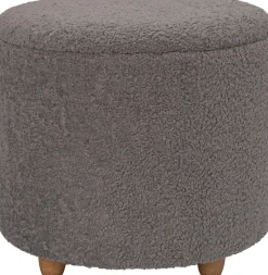 Best Pouf Onne met Stauraum hellgrau D 50 H 45 cm Poufs