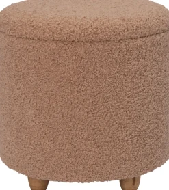 Pouf Onne met Stauraum hellrosa D 40 H 40 cm Poufs