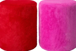 Online Pouf Sage rot D 35 H 42 cm Poufs