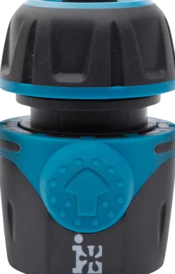 Sale Schlauchverbinder mit Wasserstop 1/2" schwarz/blau Gießen & Bewässerung|Gartenschlauch Zubehör