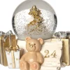 Online Schneekugel Bär und Geschenke Miriam gold/weiß 11 x 9 x 9 cm Weihnachtsfiguren & -Objekte