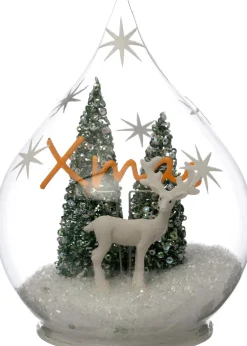 Online Schneekugel transparent mit Beleuchtung D 12,5 H 16 cm Weihnachtsfiguren & -Objekte