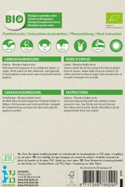 New Schnittsalat (Lactuca sativa 'Bionda a Foglia Riccia') (BIO) Samen Gemüsesamen|Saatgut