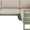 Outlet 4-Sitzer Loungeset Ecke Norma Aluminium grün Loungesofas|Loungesofas