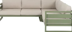 Outlet 4-Sitzer Loungeset Ecke Norma Aluminium grün Loungesofas|Loungesofas
