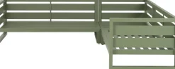 Outlet 4-Sitzer Loungeset Ecke Norma Aluminium grün Loungesofas|Loungesofas
