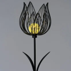 New Solar Gartenstecker Blume schwarz D 19 H 105 cm Gartenstecker|Solar Gartenleuchten