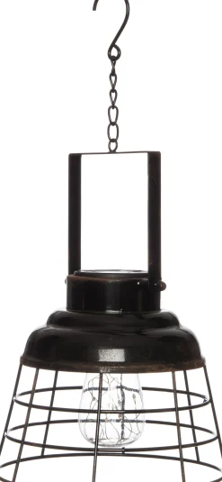 Hot Solarleuchte 21,5 x 21,5 x 45 cm schwarz Solar Gartenleuchten|Außenleuchten Hängend