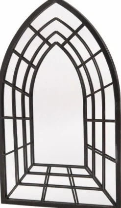 Hot Spiegel schwarz 51 x 2 x 82 cm Gartenspiegel