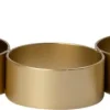 Clearance Teelicht-/ Kerzenständer Donna gold 31 x 7,5 x 4 cm Teelichthalter