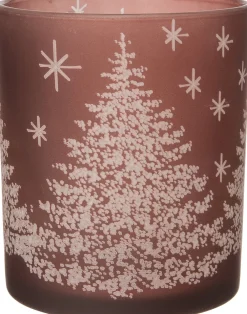 Discount Teelichthalter Mat Tannenbaum braun D 7 H 8 cm Teelichthalter