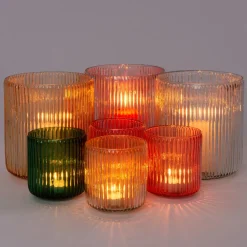 Clearance Teelichthalter Yi gelb D 9 H 10 cm Teelichthalter