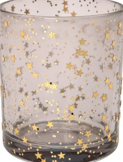 Discount Teelichthalter mit Sterne D 7 H 8 cm silber Teelichthalter