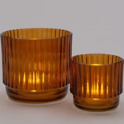 Best Teelichthalter Ties braun D 12 H 12 cm Teelichthalter