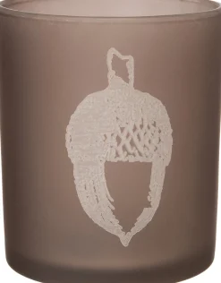 Teelichthalter Mat Eichel braun D 7 H 8 cm Teelichthalter