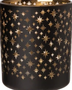 Teelichthalter Stern Marijne schwarz D 10 H 12,5 cm Teelichthalter