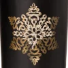 Best Teelichthalter Schneeflocke Anton schwarz / gold D 7 H 8 cm Teelichthalter