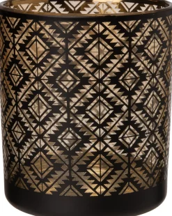 Best Teelichthalter Rauten Noah schwarz D 8,8 H 10 cm Teelichthalter