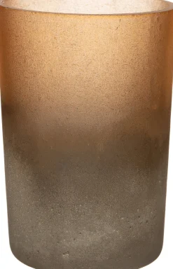 Clearance Teelichthalter Bo licht orange / grau D 5,5 cm H 8 cm Teelichthalter