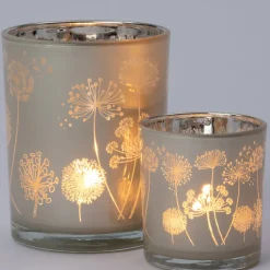 Clearance Teelichthalter Nels weiß D 7 H 8 cm Teelichthalter