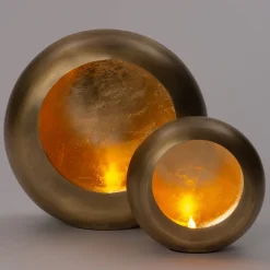 Sale Teelichthalter Vic gold D 16 H 7 cm Teelichthalter