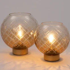 New Tischleuchte Cansu braun 19 x 19 x 19 cm Tischleuchten