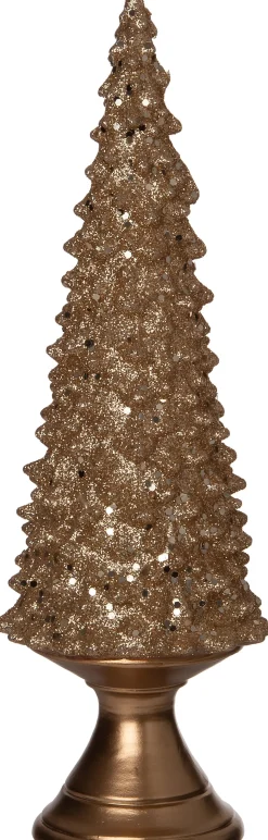 Best Tischleuchte Weihnachtsbaum gold warmweiß 9,5 x 9,8 x 28 cm Weihnachtsfiguren & -Objekte