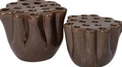 Sale Vase Davi braun D 19 H 19 cm Vasen & Krüge|Blumentöpfe & Pflanzgefäße