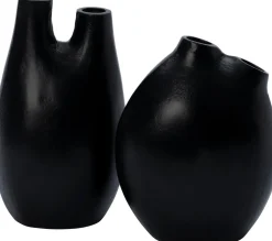 Sale Vase Jilly schwarz 18 x 13 x 23 cm Vasen & Krüge|Blumentöpfe & Pflanzgefäße