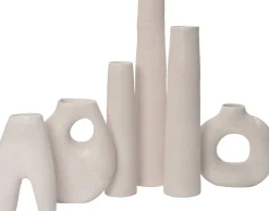 New Vase Koping weiß 17 x 8 x 29 cm Vasen & Krüge|Blumentöpfe & Pflanzgefäße