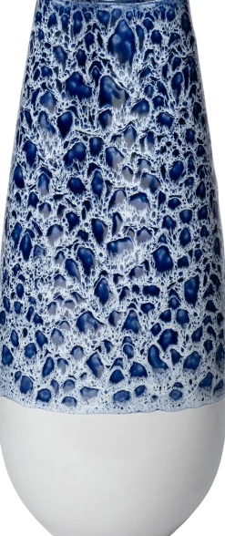 Clearance Vase Tuva blau / weiß D 13,5 H 34 cm Vasen & Krüge|Blumentöpfe & Pflanzgefäße