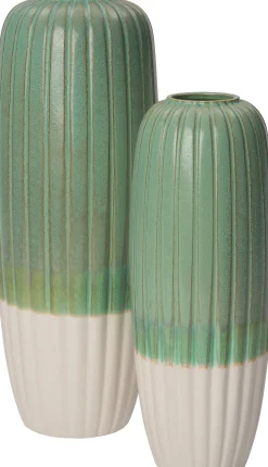 Clearance Vase Vaxjo grün/weiß D 15 D 40 cm Vasen & Krüge|Blumentöpfe & Pflanzgefäße