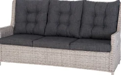 Clearance verstellbares Loungesofa 3-Sitzer Sanur braun Loungesofas|Loungesofas