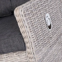 Clearance verstellbares Loungesofa 3-Sitzer Sanur braun Loungesofas|Loungesofas