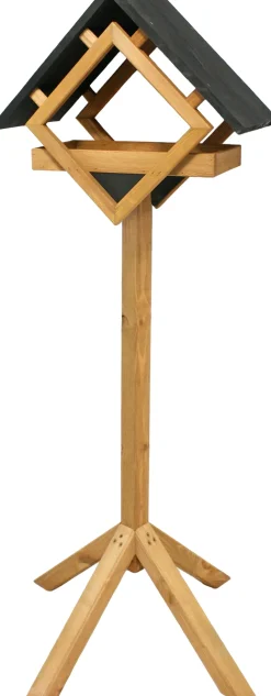 Best Vogelfutterhaus Kubus stehend Holz 48 x 25 x 135 cm Gartenvögel|Vogelfutterhäuser