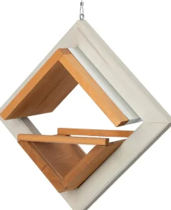 Clearance Vogelfutterhaus Kubus weiß 39 x 19 x 39 cm Gartenvögel|Vogelfutterhäuser