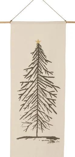 New Wanddekoration Weihnachtsbaum creme 100 x 2 x 180 cm Wandteppiche|Weihnachtliche Wanddeko