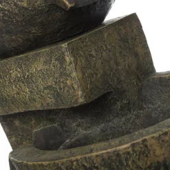 Wasserspiel 4 Schalen mit LED-Beleuchtung 40 x 40 x 82 cm Gartenbrunnen & Wasserspiele