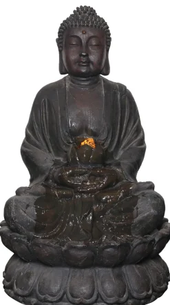 Wasserspiel Kasi mit LED-Beleuchtung 51 x 51 x 82 cm Gartenbrunnen & Wasserspiele