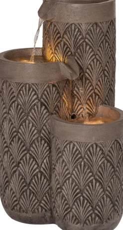 Clearance Wasserspiel Salo grau 40 x 40 x 66 cm Gartenbrunnen & Wasserspiele