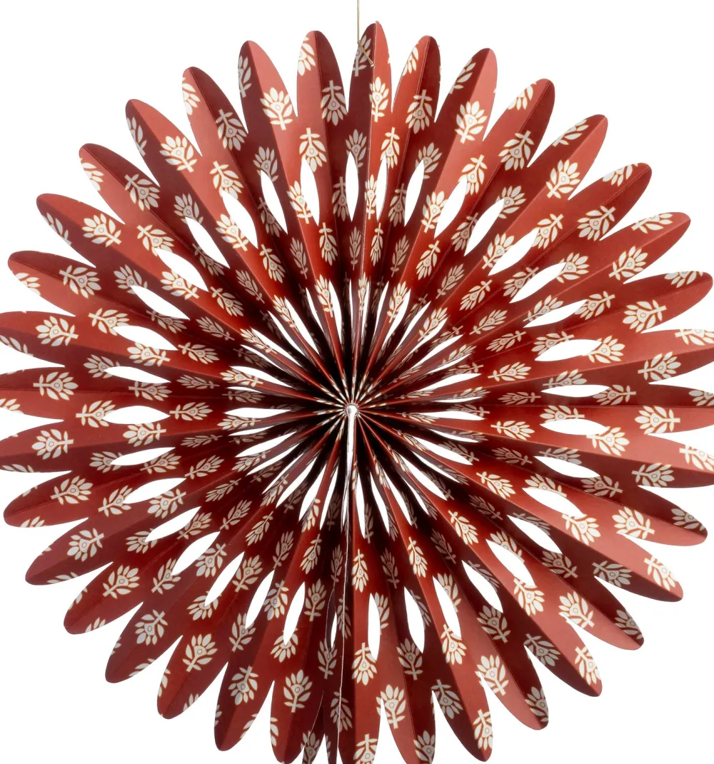 Discount Weihnachtsanhänger Schneeflocke braun / weiß D 31 H 5 cm Weihnachtsdeko Zum Aufhängen