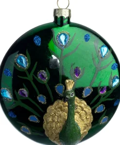 Sale Weihnachtsanhänger Duff Pfau grün 9,8 x 5,5 x 11 cm Weihnachtskugeln & -Anhänger