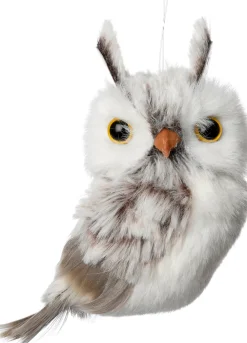 Online Weihnachtsanhänger Eule grau 7 x 6 x 11 cm Weihnachtskugeln & -Anhänger