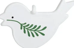 Outlet Weihnachtsanhänger Friedenstaube weiß 8 x 0,5 x 4 cm Weihnachtskugeln & -Anhänger