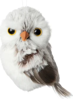 Discount Weihnachtsanhänger Eule weiß / grau 7 x 6 x 11 cm Weihnachtskugeln & -Anhänger