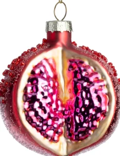 Hot Weihnachtsanhänger Granatapfel Bordeaux 6,6 x 5,6 x 7,4 cm Weihnachtskugeln & -Anhänger
