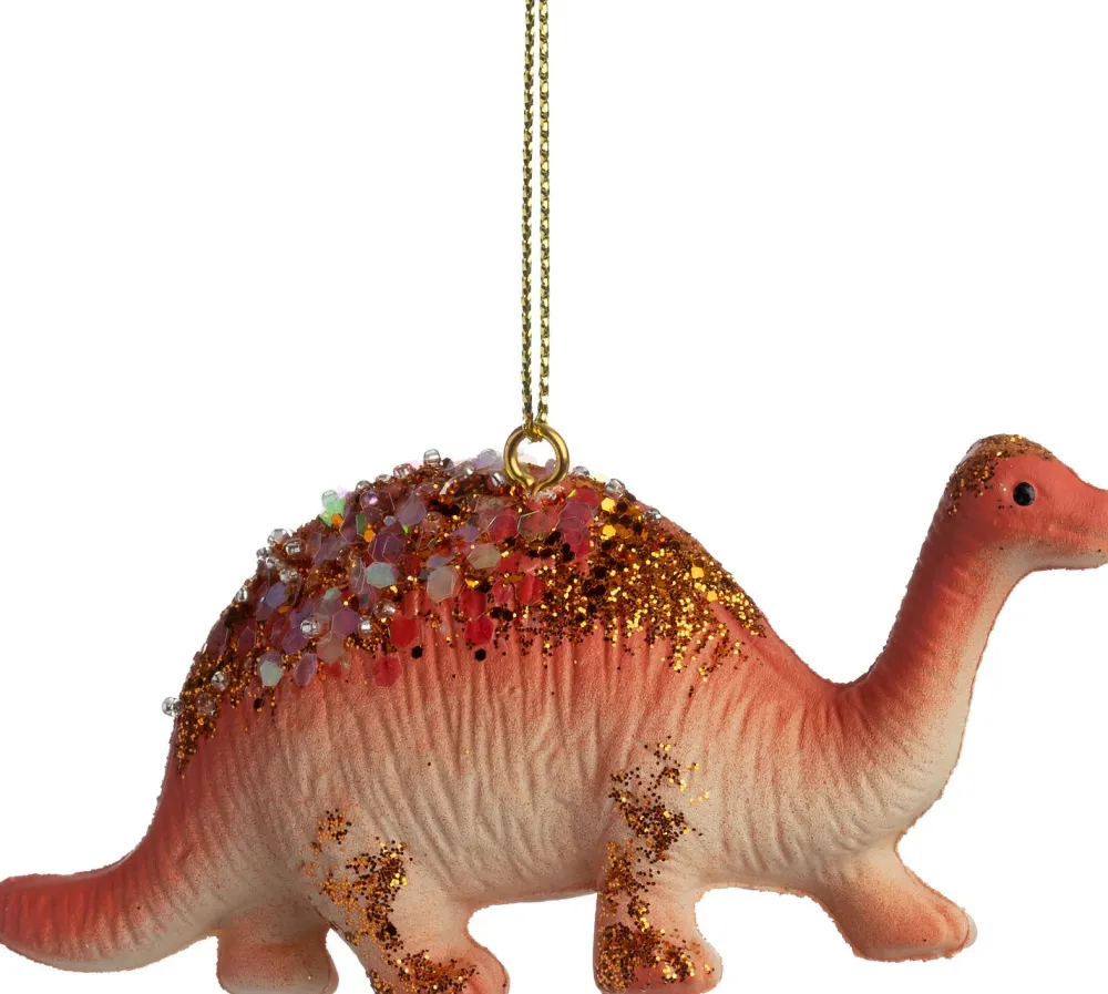 New Weihnachtsanhänger Dino orange 12 x 2,2 x 4,5 cm Weihnachtskugeln & -Anhänger