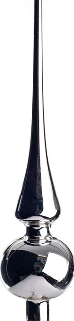Online Weihnachtsbaumspitze silber D 6 H 26 cm Weihnachtsbaumspitzen